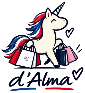 Licorne avec des sacs de shopping